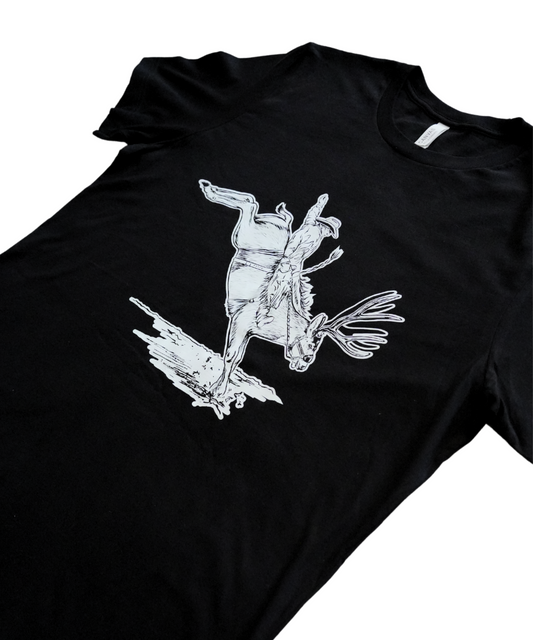 Bucking Mule Deer Buck Short Sleeve