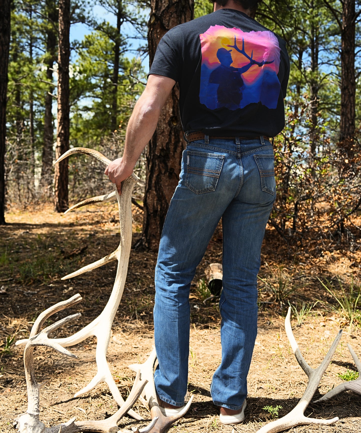 Sunset Elk Shed Short Sleeve T-shirt